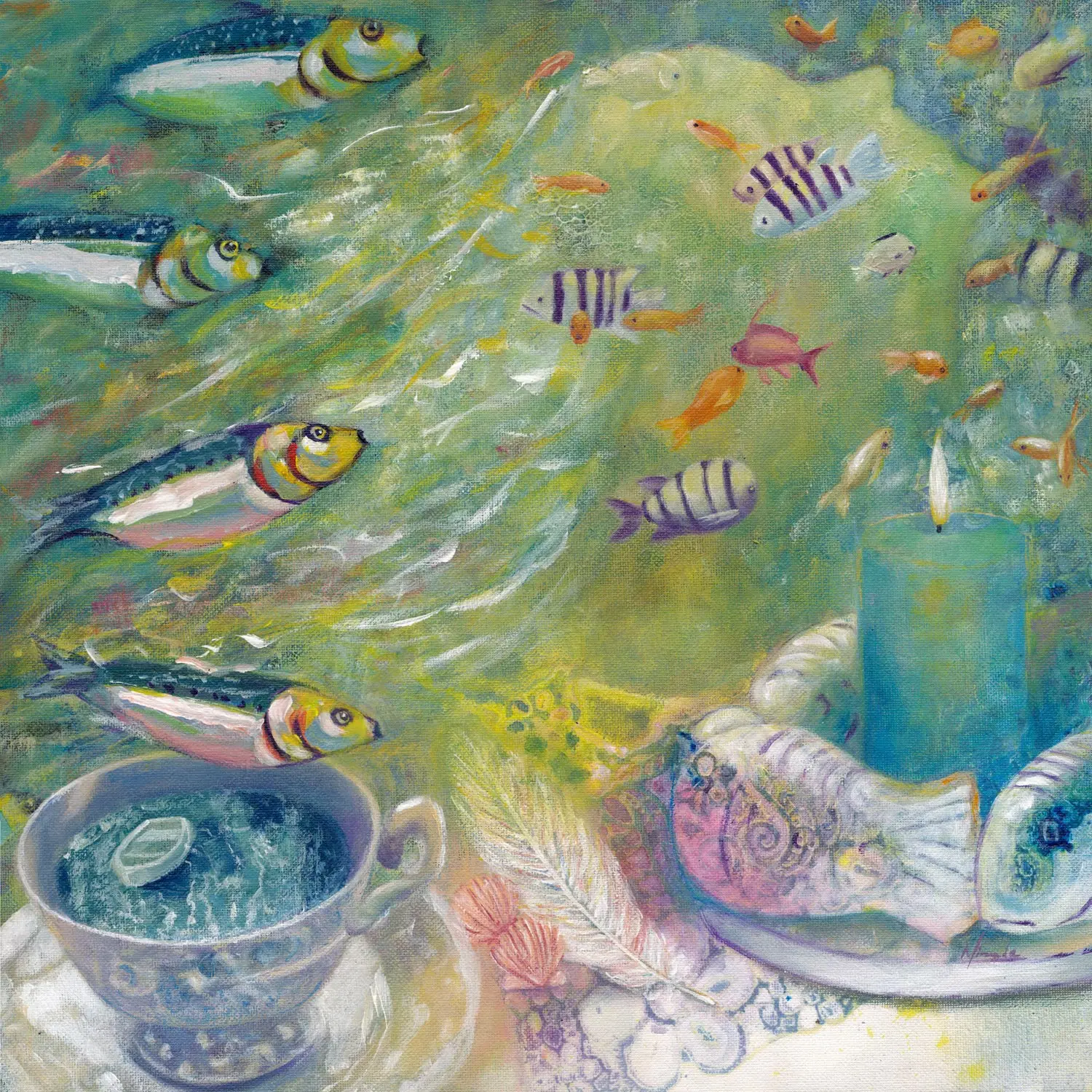 Hope Is the Thing with Feathers - mixed media artwork