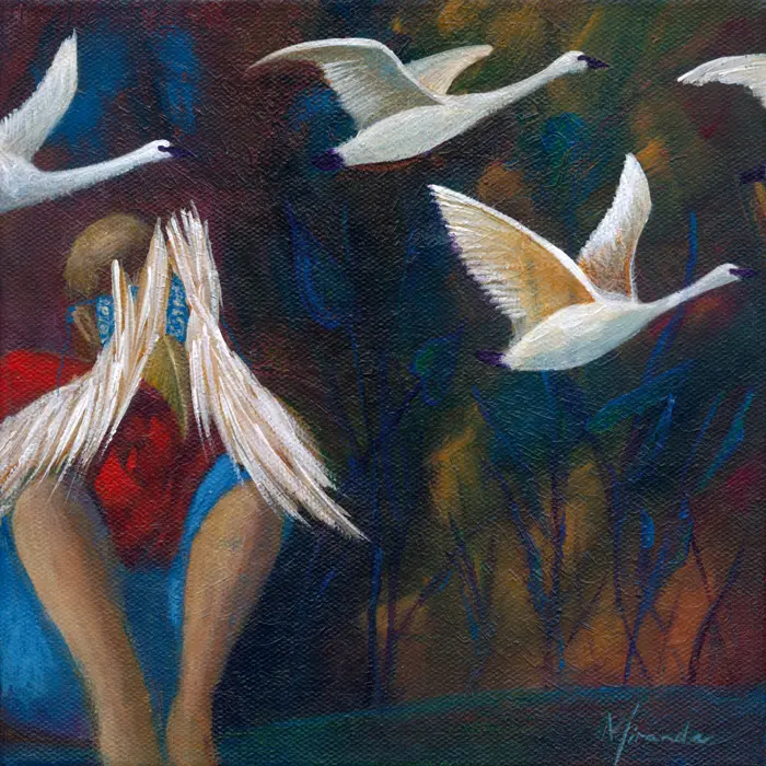Flying Coop - mixed media artwork