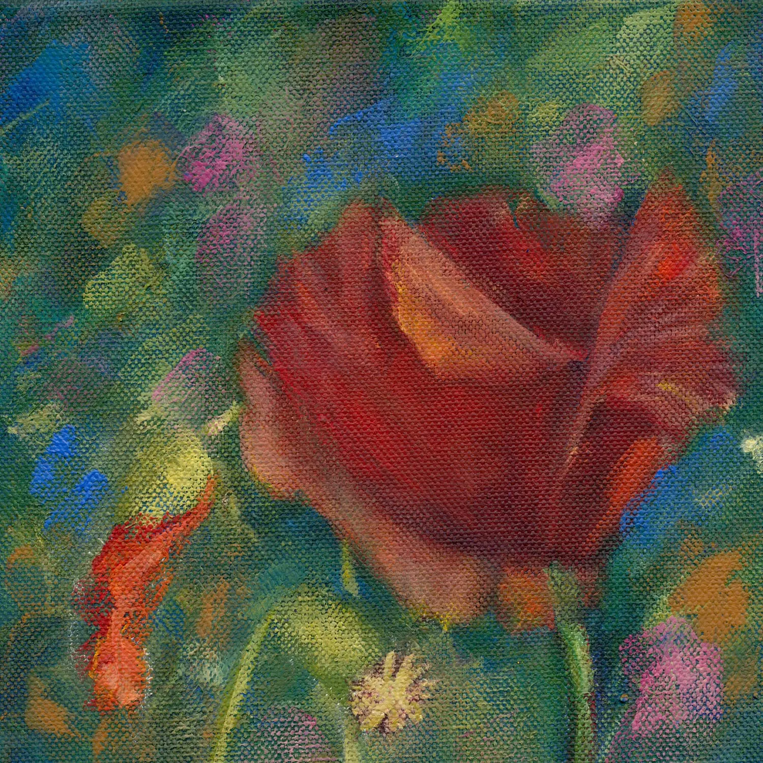 Poppy 4 - mixed media artwork