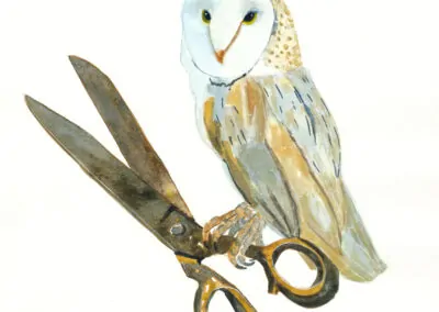 Knip 'n Uiltjie - watercolour artwork