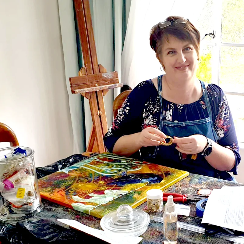 Miranda Gerber's watercolour studio